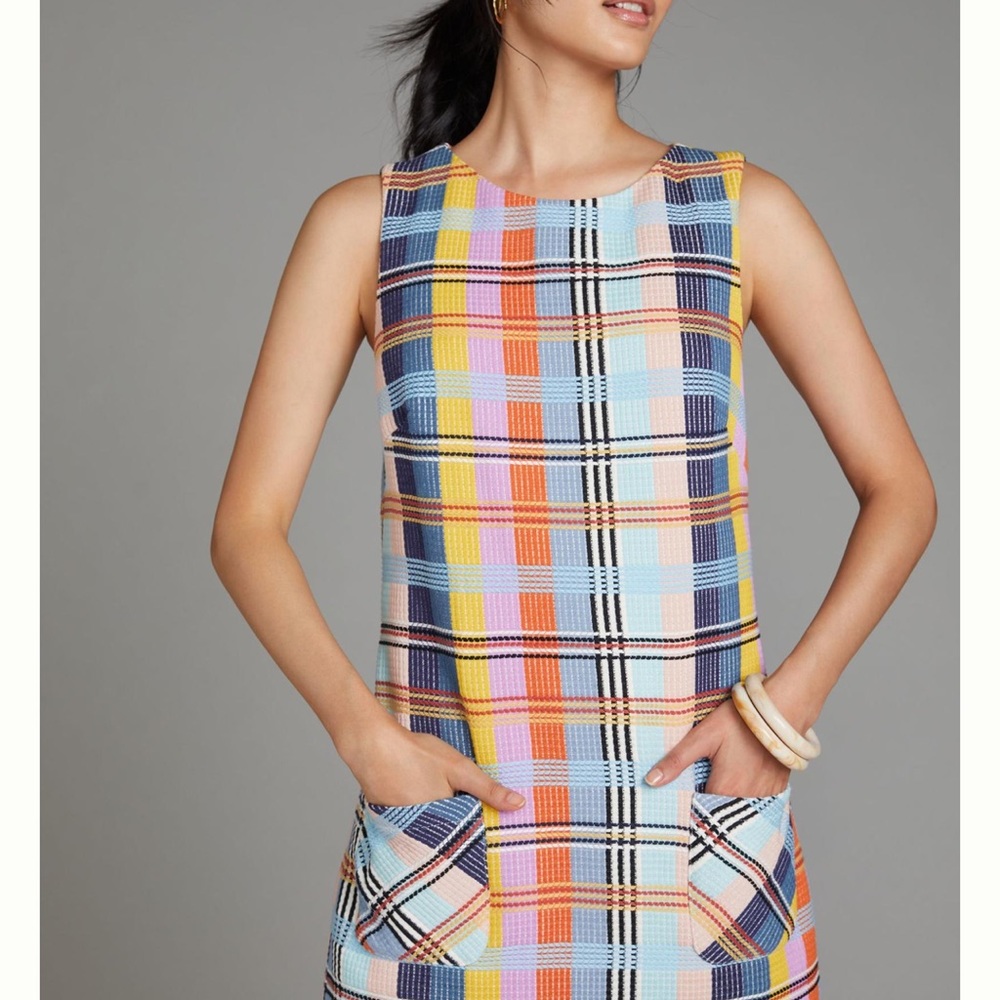 NWT Anthropologie Eva Franco Tweed Plaid Dress